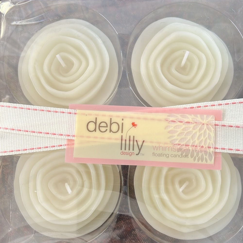Whimsical Rose Floating  Candles by debi lilly